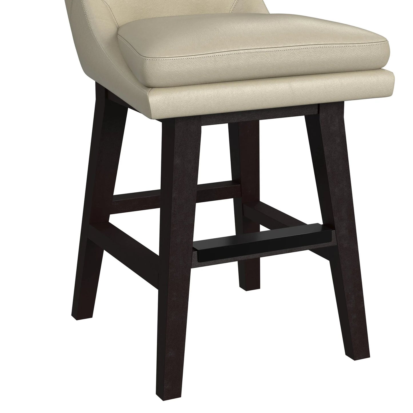 Villanova - Swivel PU Counter Stool - Espresso / Beige