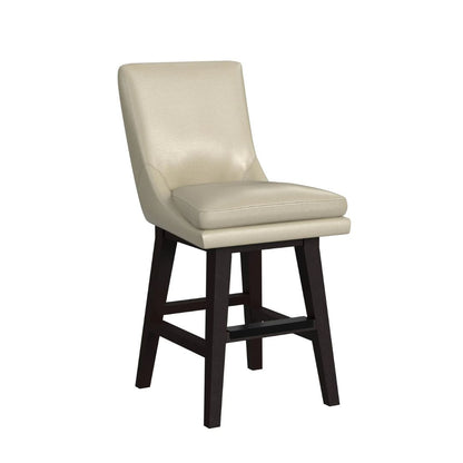 Villanova - Swivel PU Counter Stool - Espresso / Beige