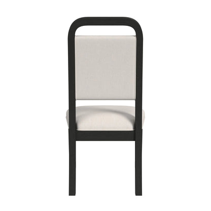 Ridgemont - Fabric Dining Side Chair (Set of 2) - White / Black With Grain
