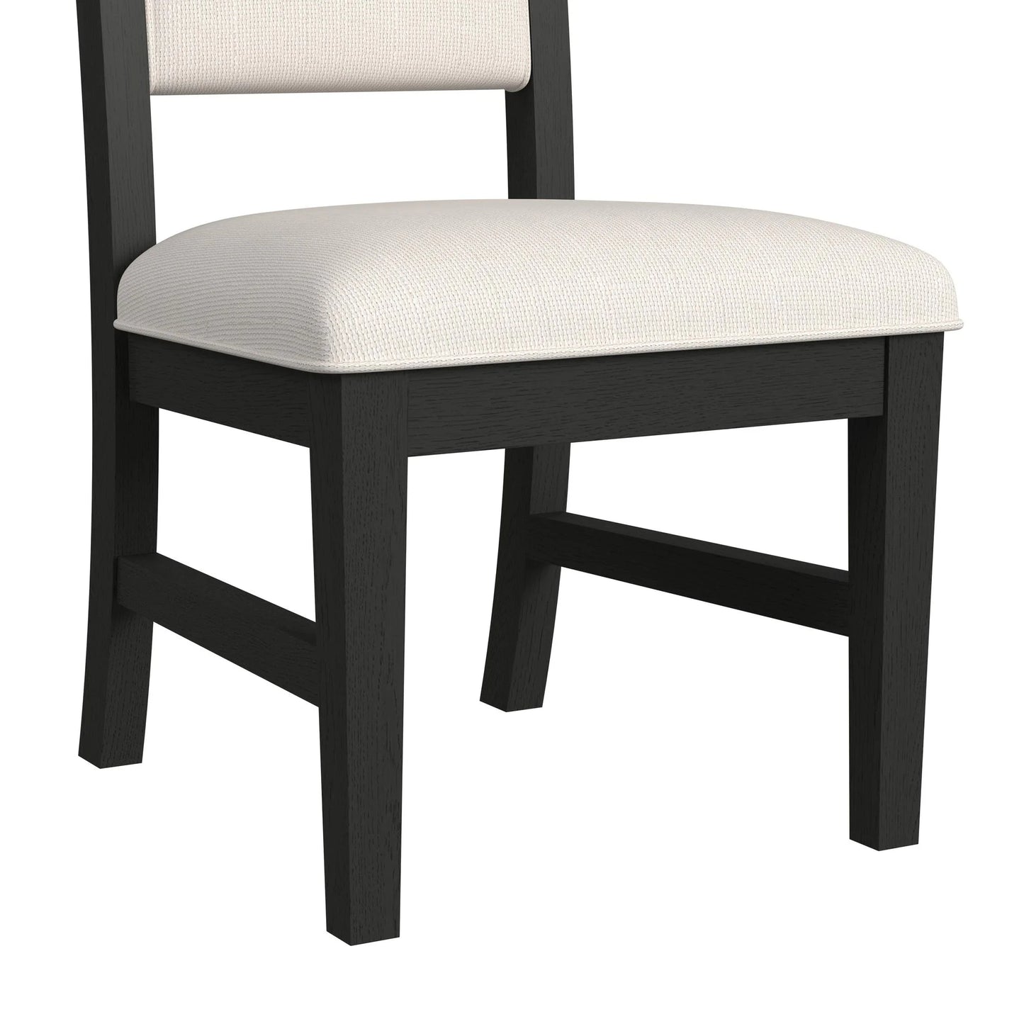 Ridgemont - Fabric Dining Side Chair (Set of 2) - White / Black With Grain