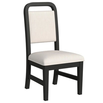 Ridgemont - Fabric Dining Side Chair (Set of 2) - White / Black With Grain