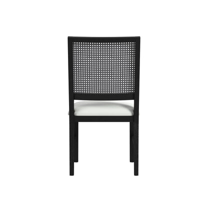 Bahama Breeze - Fabric Dining Chair (Set of 2) - White / Black