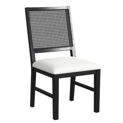 Bahama Breeze - Fabric Dining Chair (Set of 2) - White / Black