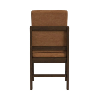 Brisbane - Dining Side Chair With Bozeman Brown PU (Set of 2) - Brown