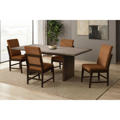 Brisbane - Dining Side Chair With Bozeman Brown PU (Set of 2) - Brown