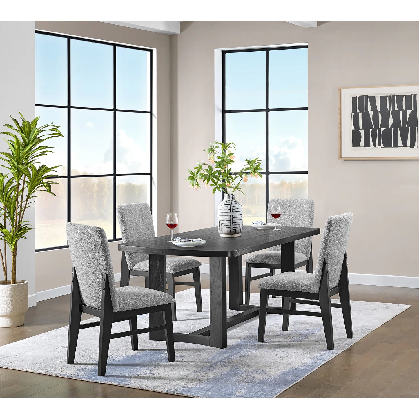 Portland - Rectangular Dining Table - Black