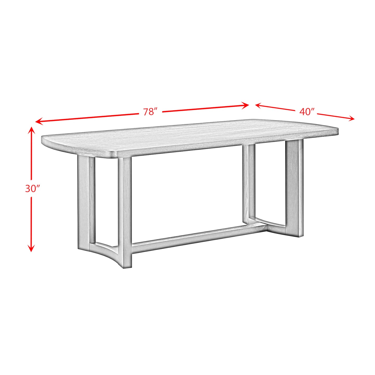 Portland - Rectangular Dining Table - Black