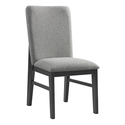 Portland - Side Chair With Gray Fabric PGY1113-4 (Set of 2) - Black