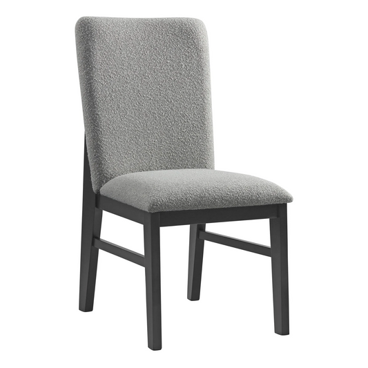 Portland - Side Chair With Gray Fabric PGY1113-4 (Set of 2) - Black