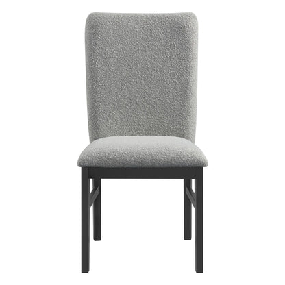 Portland - Side Chair With Gray Fabric PGY1113-4 (Set of 2) - Black