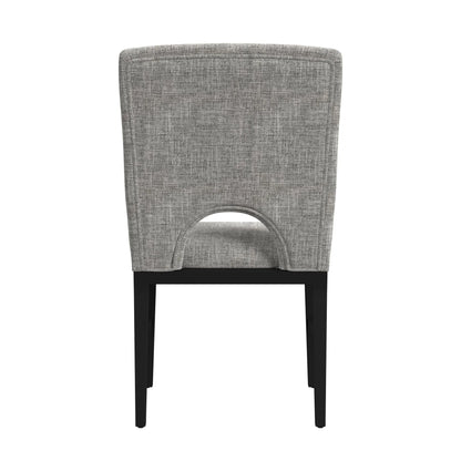 Oregon - Fabric Dining Side Chair (Set of 2) - Gray / Black
