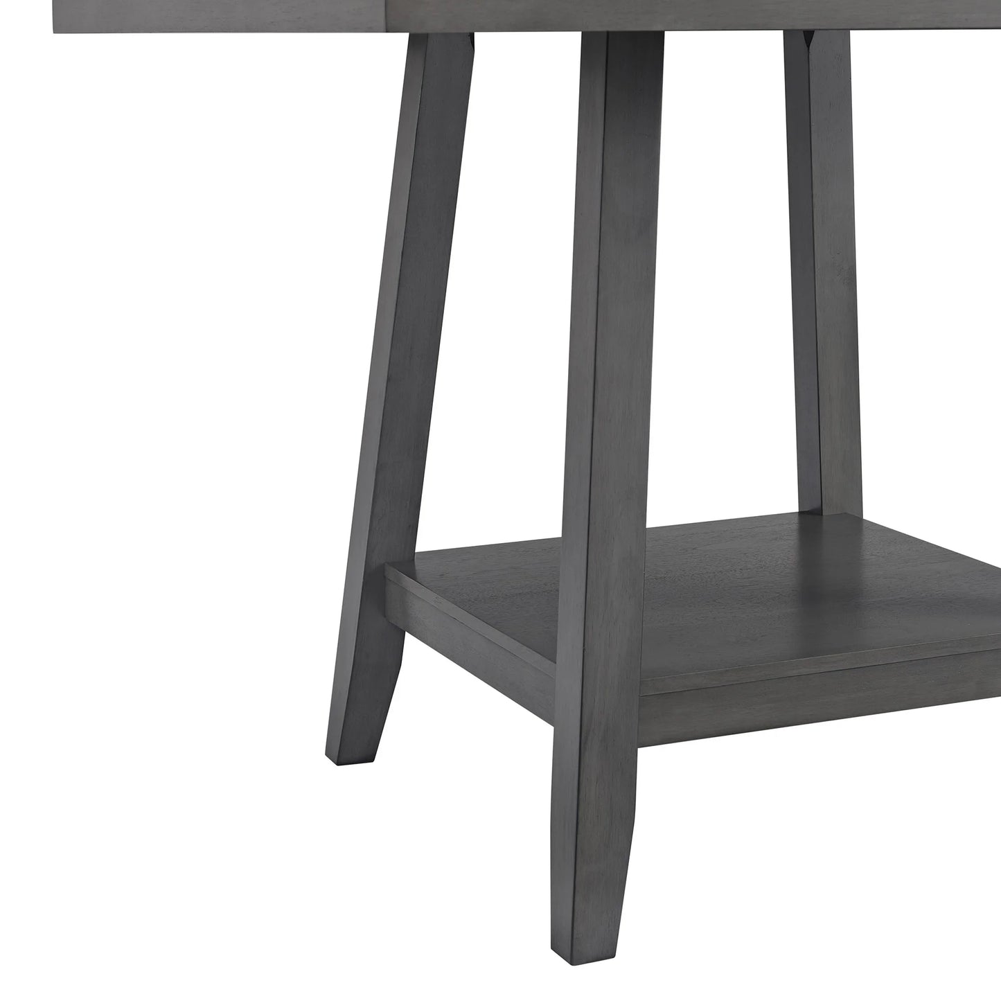 Seneca - Square Counter Table With Lazy Susan - Gray