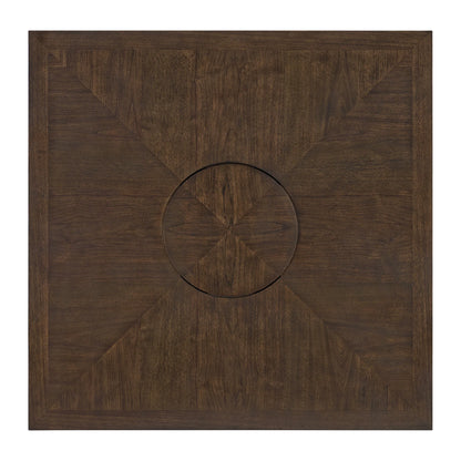 Seneca - Square Counter Table With Lazy Susan - Brown