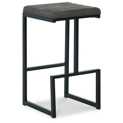 Strumford - Gray / Black - Tall Uph Barstool (Set of 2)