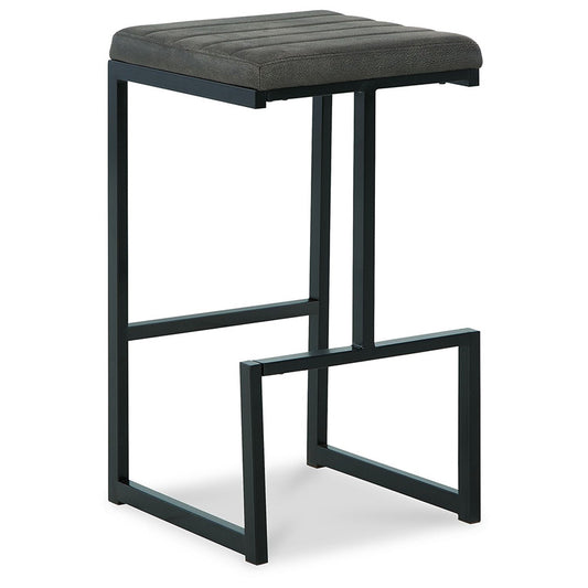 Strumford - Gray / Black - Tall Uph Barstool (Set of 2)