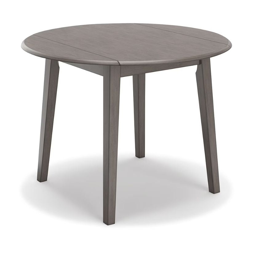 Shullden - Gray - Round Drm Drop Leaf Table