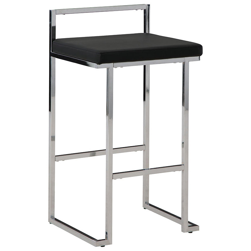 Madanere - Black / Chrome Finish - Tall Uph Stool (Set of 2)