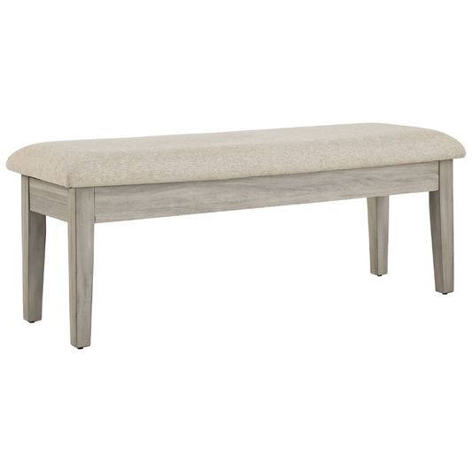 Parellen - Beige / Gray - Upholstered Storage Bench