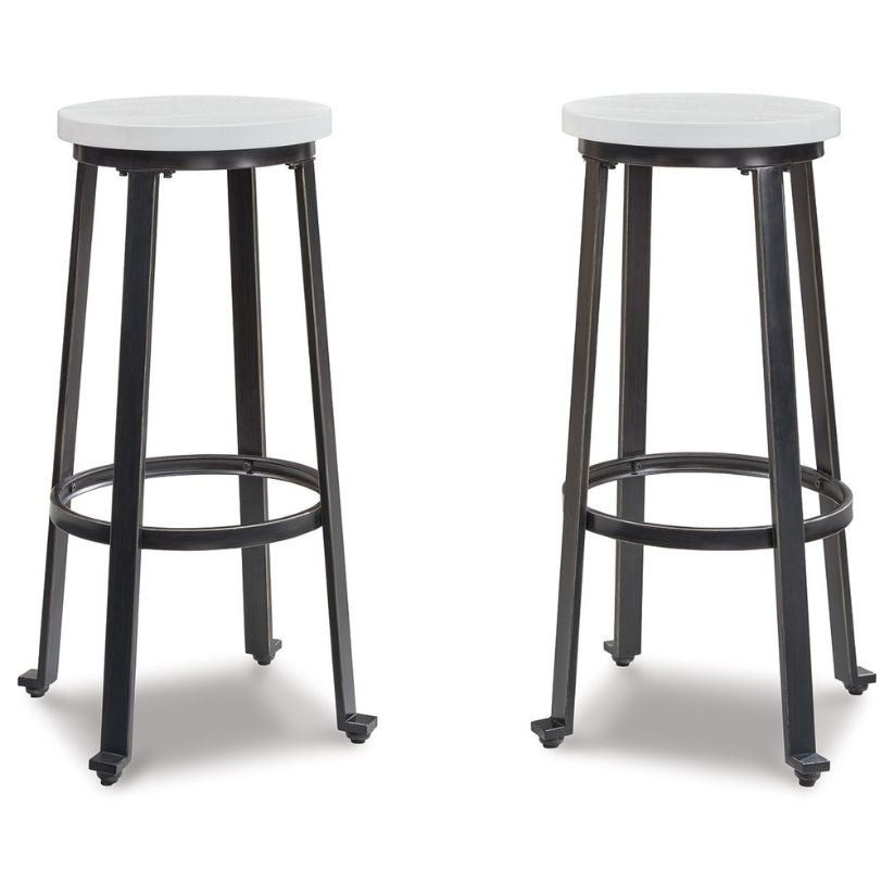 Challiman - Vintage White - Tall Stool (Set of 2)