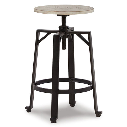 Karisslyn - Whitewash / Black - Swivel Stool (Set of 2)