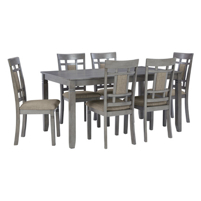 Jayemyer - Charcoal Gray - Rect Drm Table Set (Set of 7)