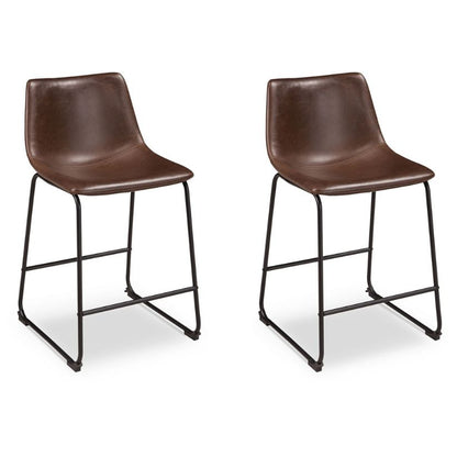 Centiar - Brown - Upholstered Barstool (Set of 2)