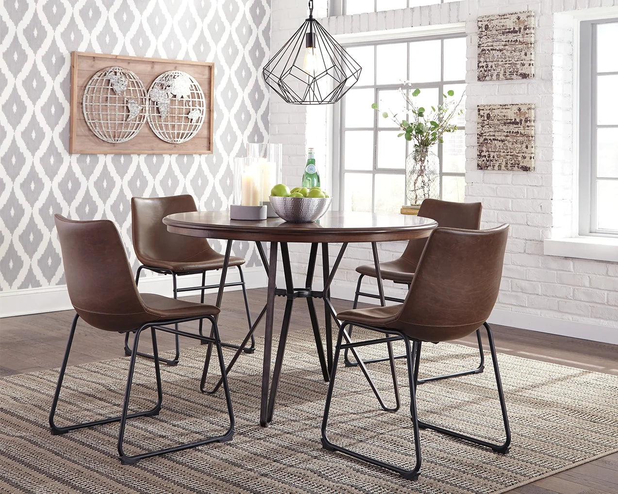 Centiar - Two-tone Brown - Round Dining Room Table 1