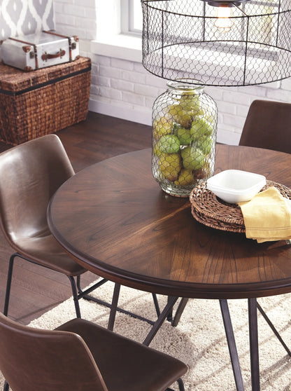 Centiar - Two-tone Brown - Round Dining Room Table 2