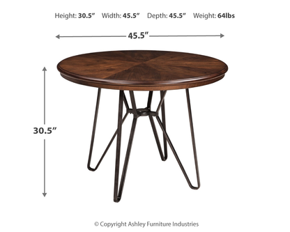 Centiar - Two-tone Brown - Round Dining Room Table