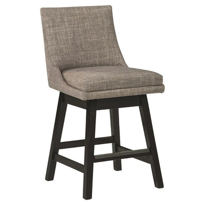 Tallenger - Light Gray - Uph Swivel Barstool (Set of 2)