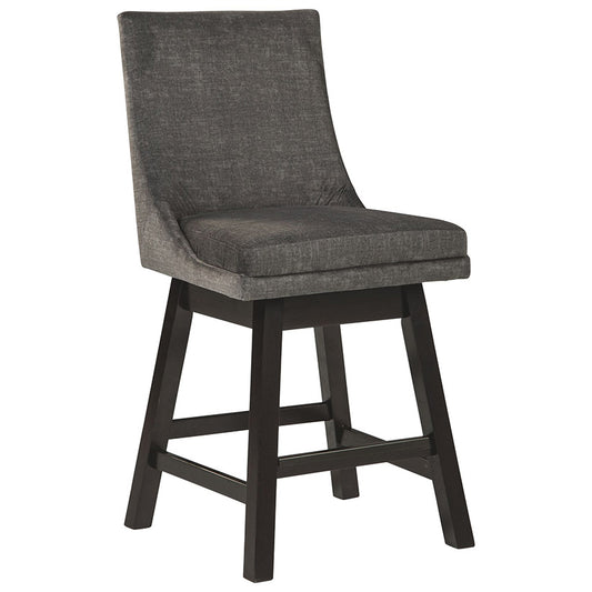 Tallenger - Dark Gray - Uph Swivel Barstool (Set of 2)