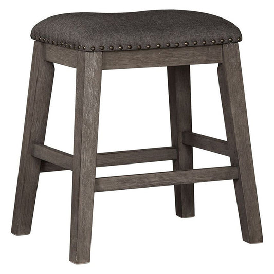 Caitbrook - Gray - Upholstered Stool (Set of 2)