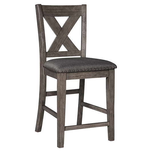 Caitbrook - Gray - Upholstered Barstool (Set of 2)