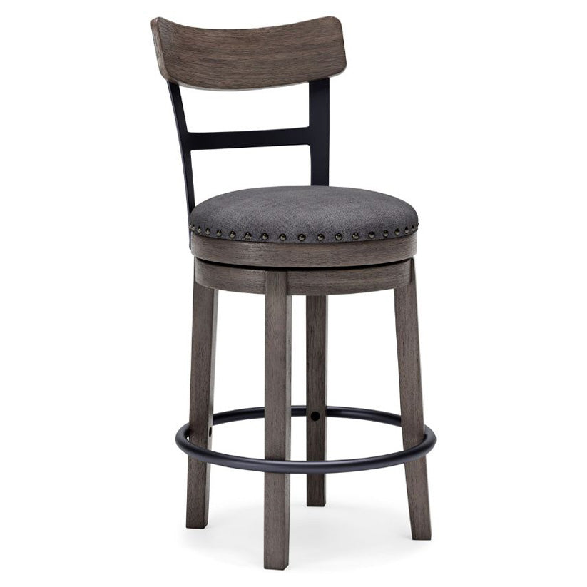 Caitbrook - Gray - Uph Swivel Barstool