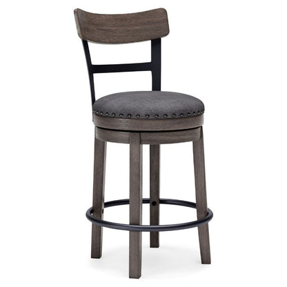 Caitbrook - Gray - Uph Swivel Barstool