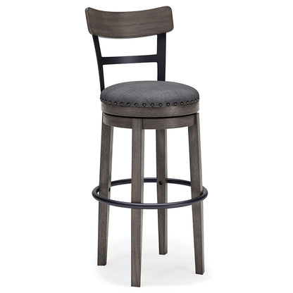 Caitbrook - Gray - Tall Uph Swivel Barstool