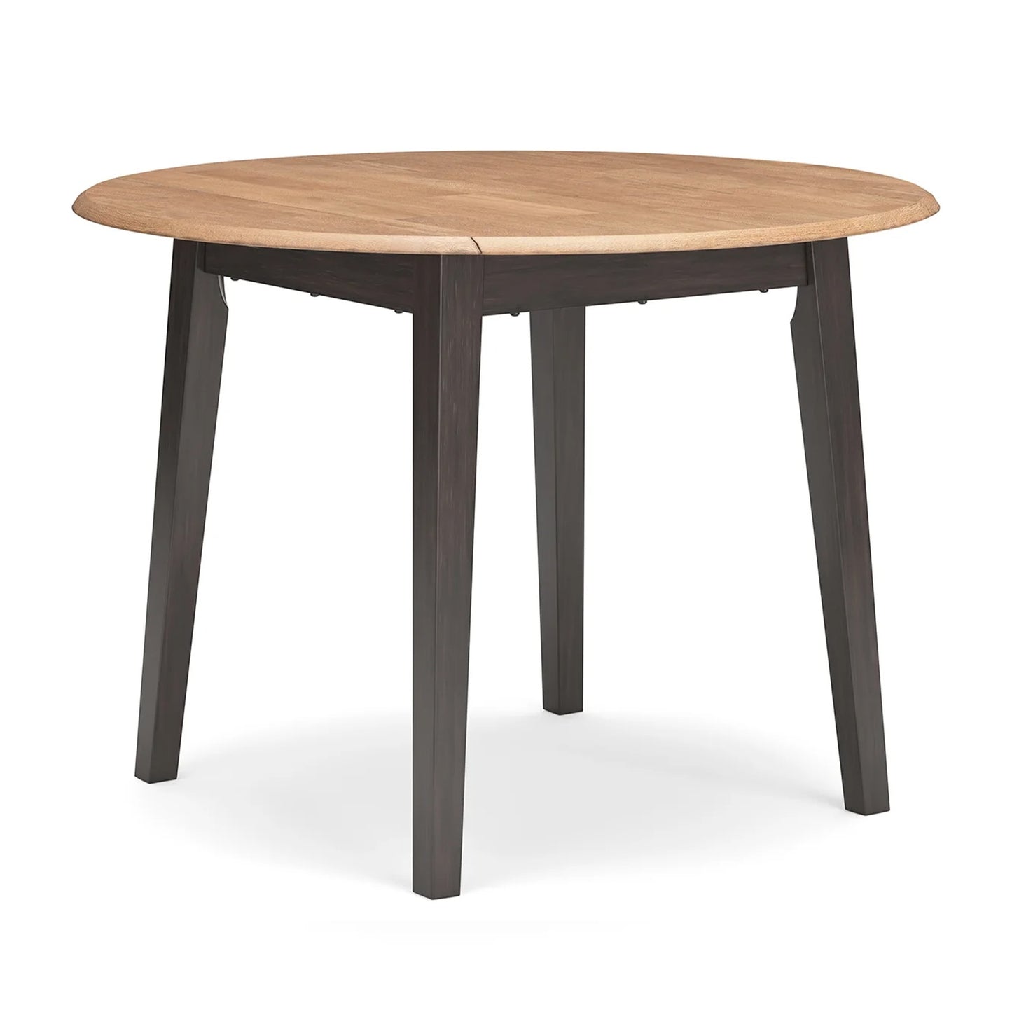 Gesthaven - Natural / Brown - Round Dining Room Drop Leaf Table