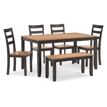 Gesthaven - Natural / Brown - Dining Room Table Set (Set of 6)