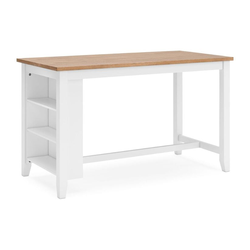 Gesthaven - Natural / White - Rectangular Dining Room Counter Table