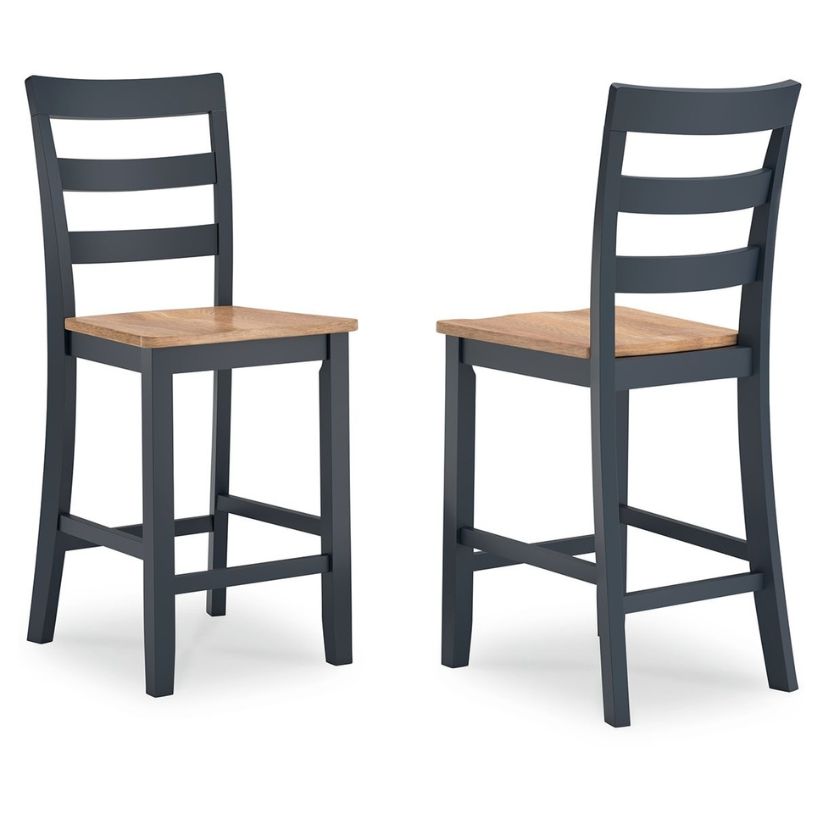 Gesthaven - Natural / Blue - Barstool (Set of 2)