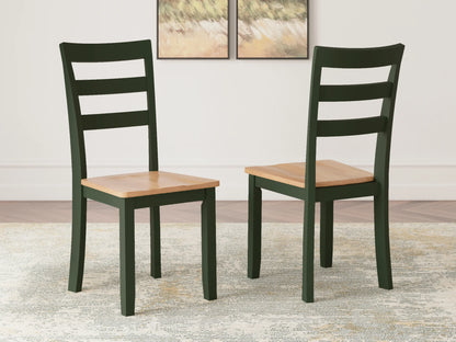 Gesthaven - Natural / Green - Dining Room Side Chair (Set of 2)