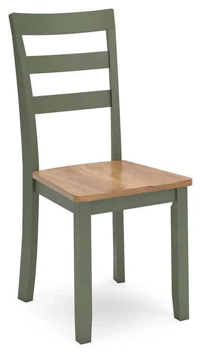 Gesthaven - Natural / Green - Dining Room Side Chair (Set of 2)