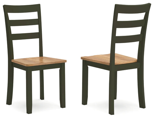 Gesthaven - Natural / Green - Dining Room Side Chair (Set of 2)