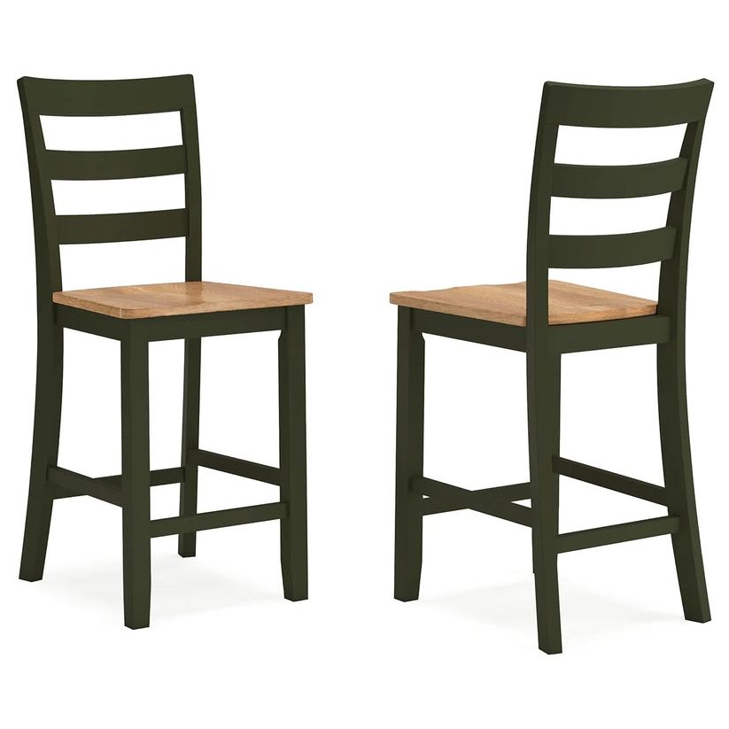 Gesthaven - Natural / Green - Barstool (Set of 2)