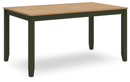 Gesthaven - Natural / Green - Dining Room Table Set (Set of 6)