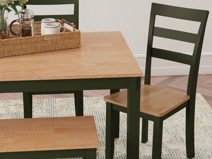 Gesthaven - Natural / Green - Dining Room Table Set (Set of 6)