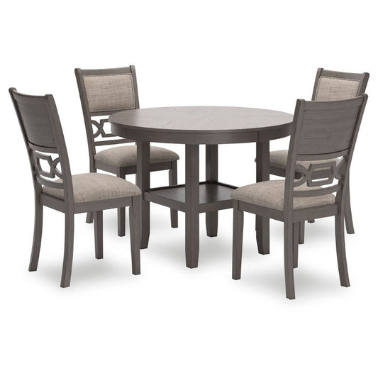 Wrenning - Gray - Dining Room Table Set (Set of 5)