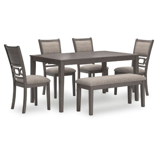 Wrenning - Gray - Dining Room Table Set (Set of 6)