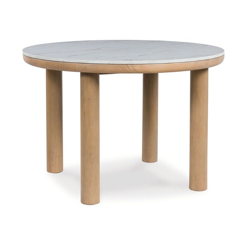 Sawdyn - Light Brown - Round Dining Room Table