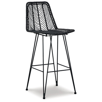 Angentree - Black - Tall Uph Barstool (Set of 2)